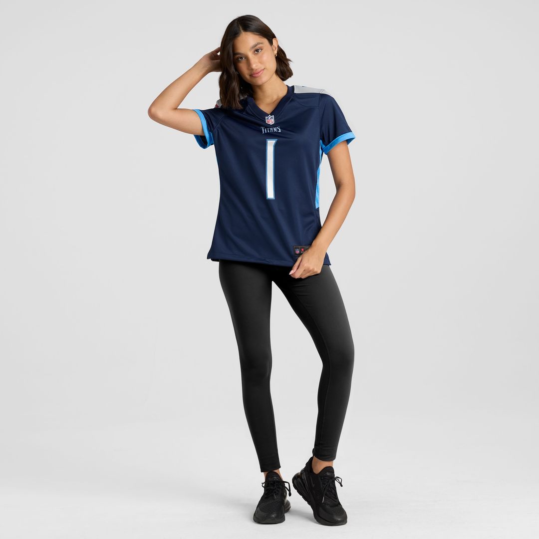 Number 1 Bride Tennessee Titans Women's Game Jersey - Navy