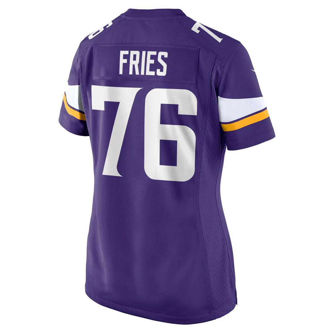 Will Fries Minnesota Vikings Women's Team Game Jersey - Purple
