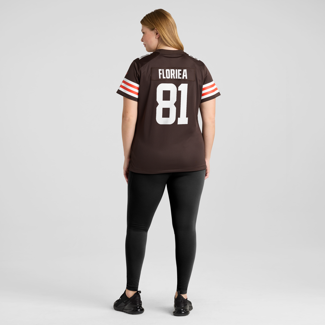 Luke Floriea Cleveland Browns Women's Team Game Jersey - Brown
