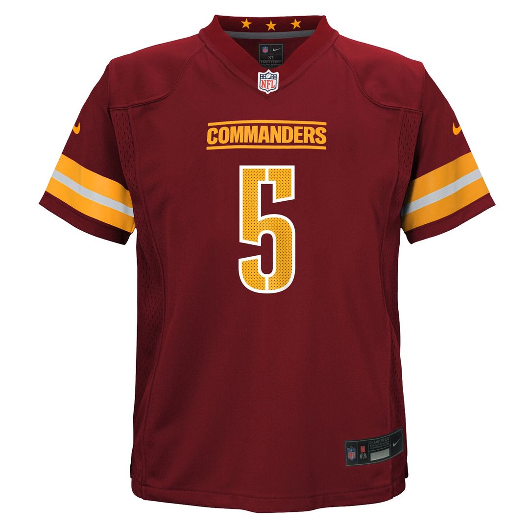 Jayden Daniels Washington Commanders Toddler Alternate Game Jersey - Black