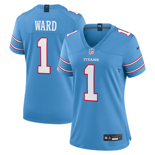Cameron Ward Tennessee Titans Women's Game Jersey - Light Blue