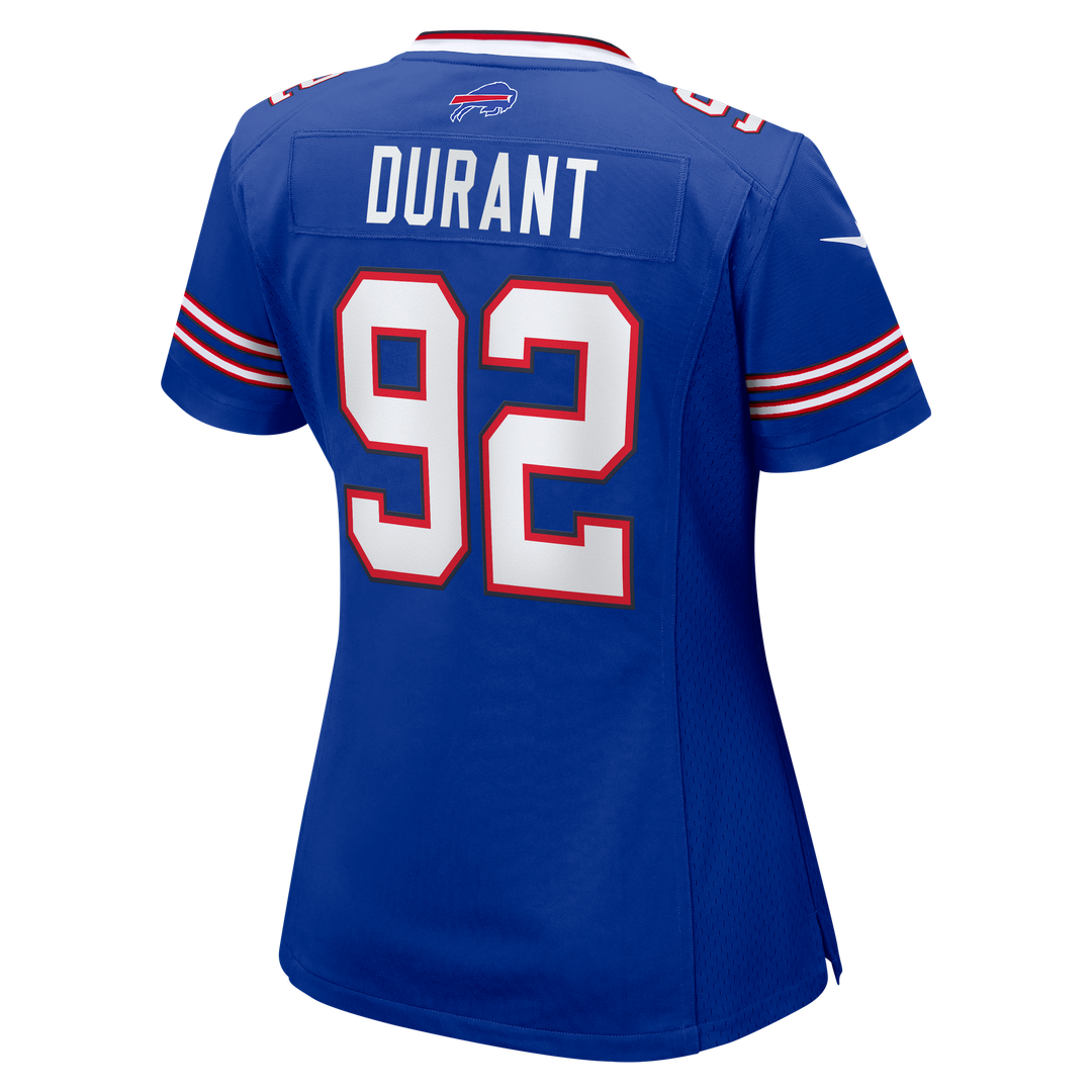 Zane Durant Buffalo Bills Women's Team Game Jersey - Royal