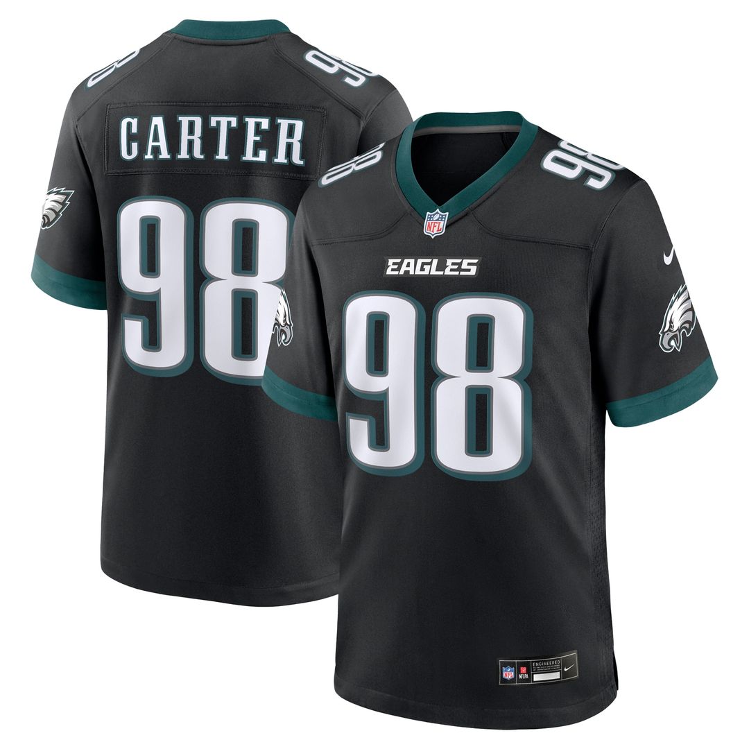 Jalen Carter Philadelphia Eagles Alternate Game Player Jersey - Black
