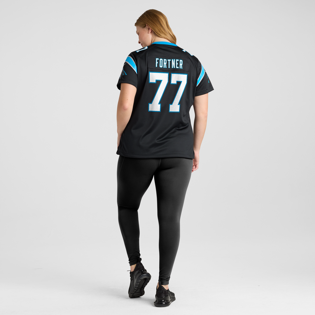 Luke Fortner Carolina Panthers Women's Team Game Jersey - Black