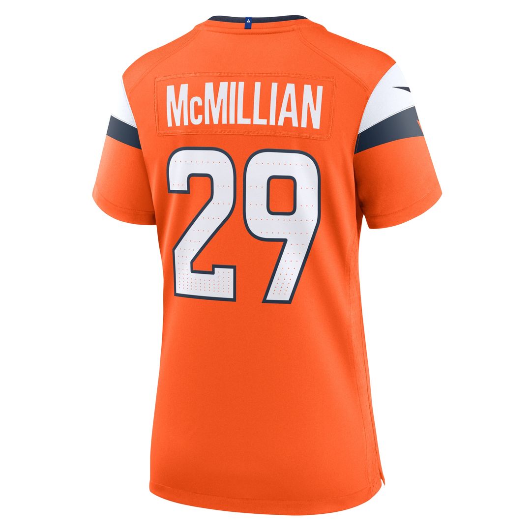 Ja'Quan McMillian Denver Broncos Women's Team Game Jersey - Orange