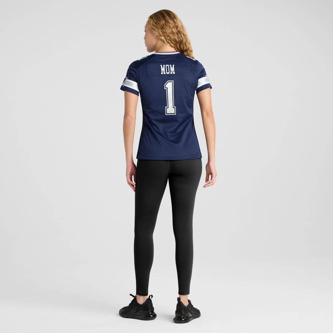 Number 1 Mom Dallas Cowboys Women's Game Jersey - Navy
