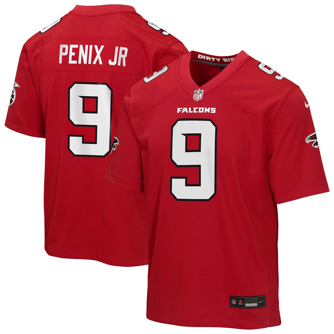 Michael Penix Jr. Atlanta Falcons Youth Game Jersey - Red