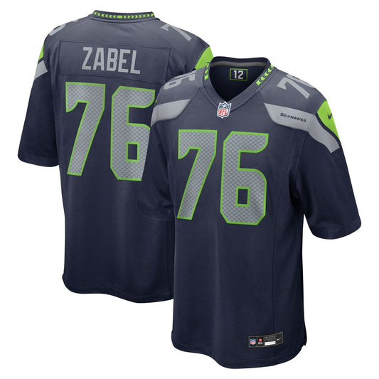 Grey Zabel Seattle Seahawks Team Game Jersey - Navy
