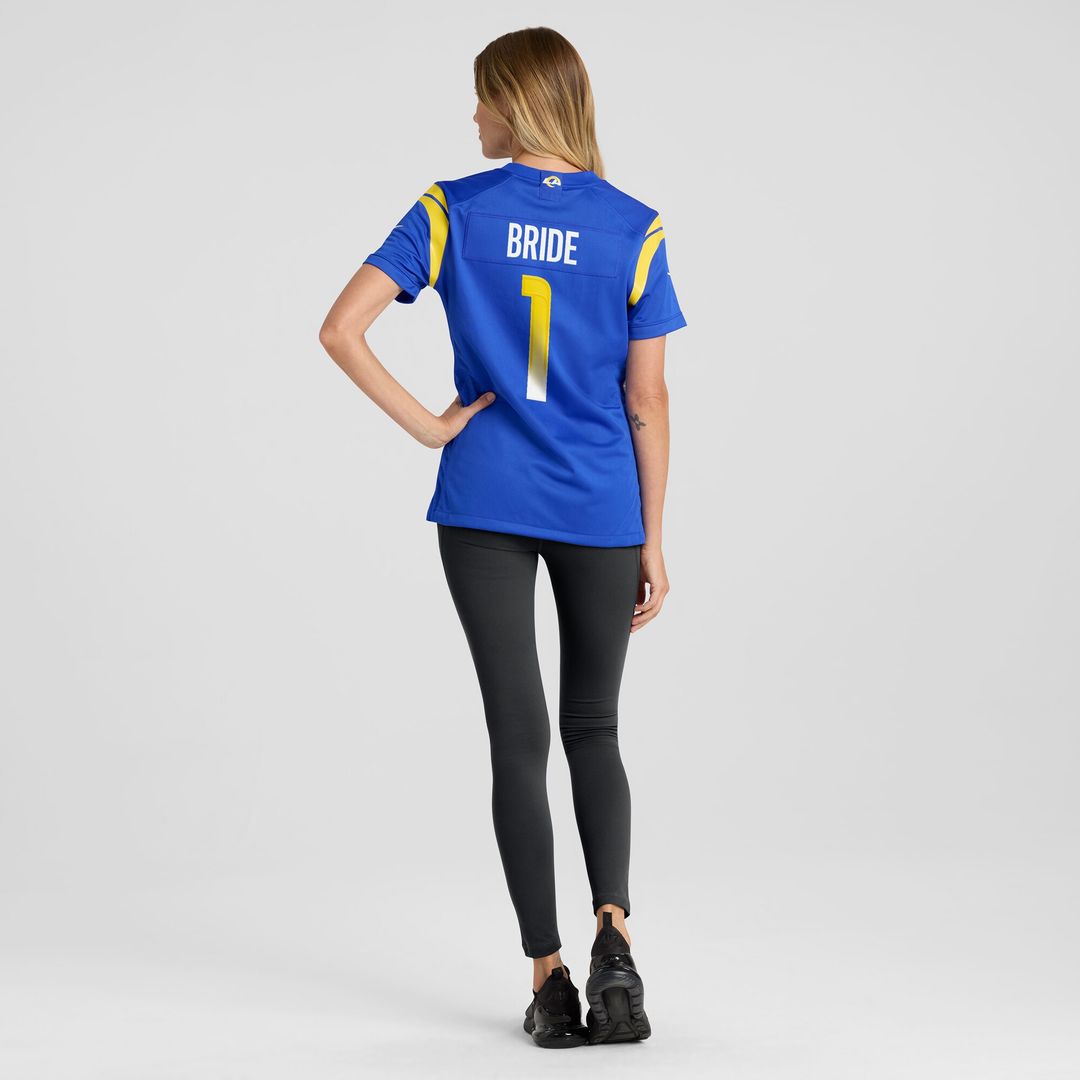Number 1 Bride Los Angeles Rams Women's Game Jersey - Royal