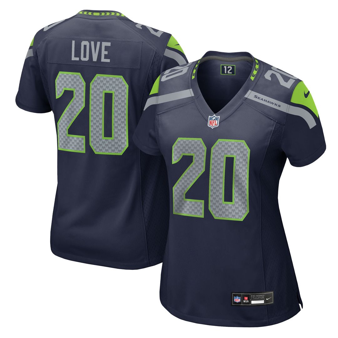Julian Love Seattle Seahawks Women's Throwback Player Game Jersey - Royal
