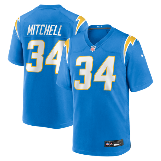 Keaton Mitchell Los Angeles Chargers Team Game Jersey - Powder Blue