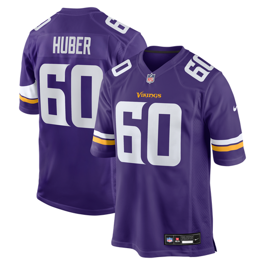 Joe Huber Minnesota Vikings Team Game Jersey - Purple