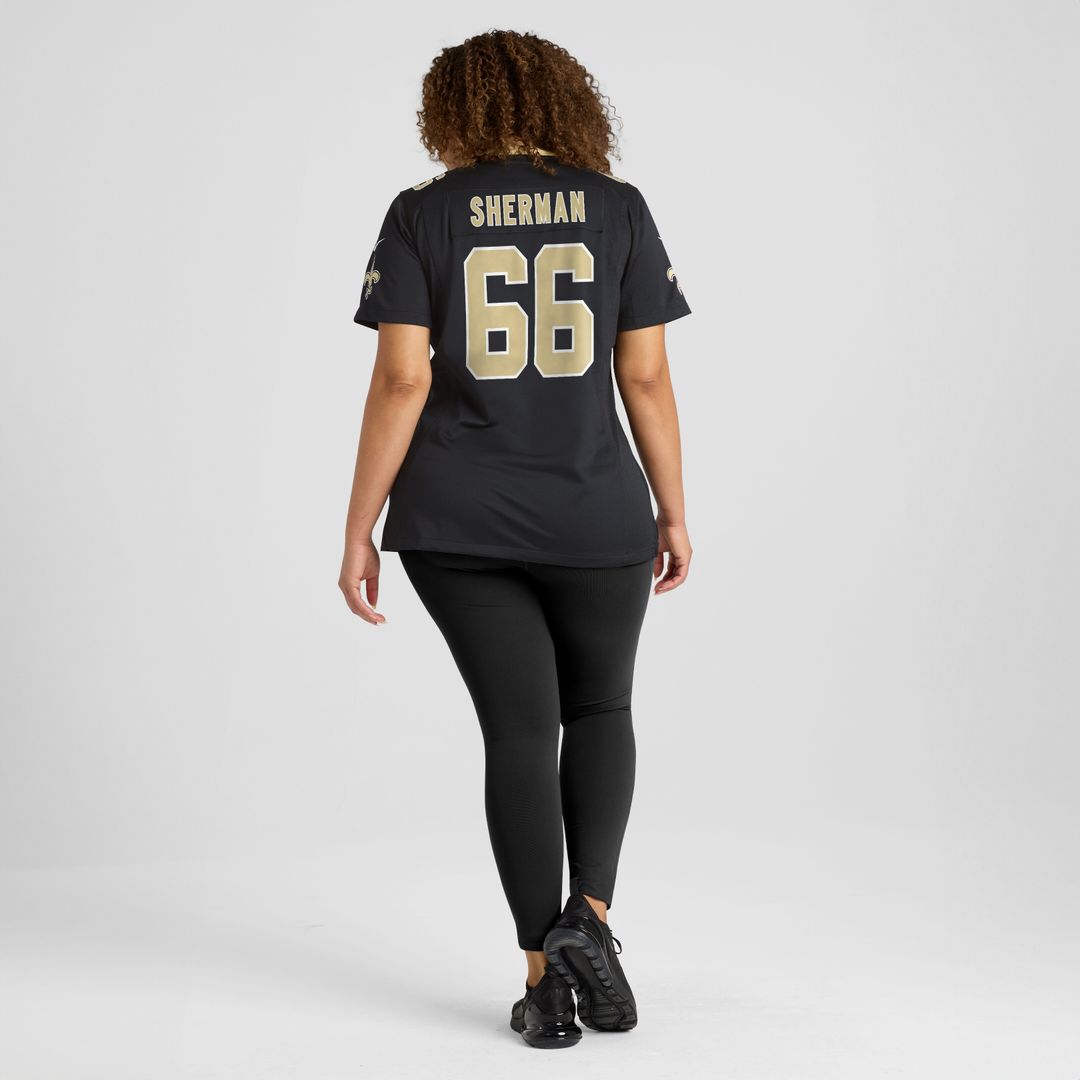 William Sherman New Orleans Saints Women's Team Game Jersey - Black