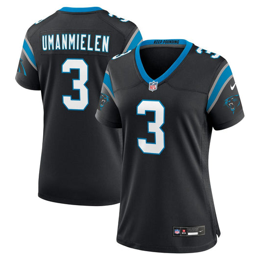 Princely Umanmielen Carolina Panthers Women's Team Game Jersey - Black