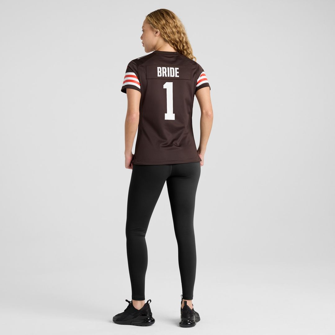 Number 1 Bride Cleveland Browns Women's Game Jersey - Brown