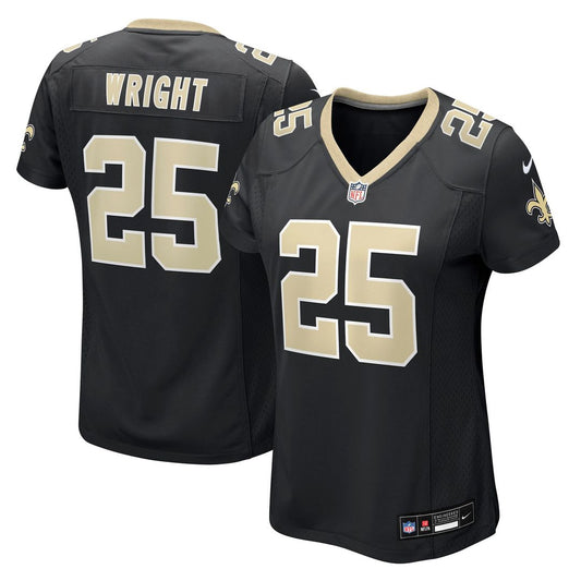Rejzohn Wright New Orleans Saints Women's Team Game Jersey - Black