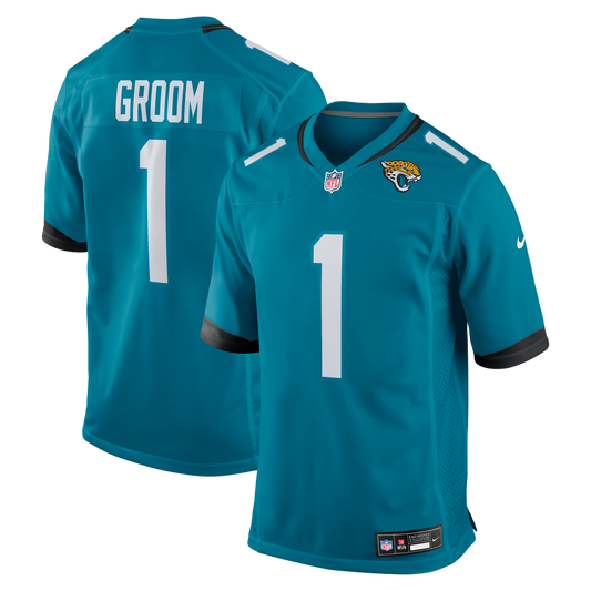 Number 1 Groom Jacksonville Jaguars Game Jersey - Teal