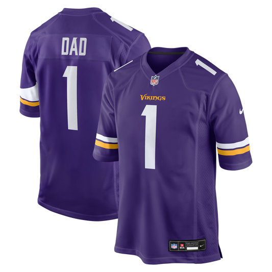 Number 1 Dad Minnesota Vikings Game Jersey - Purple