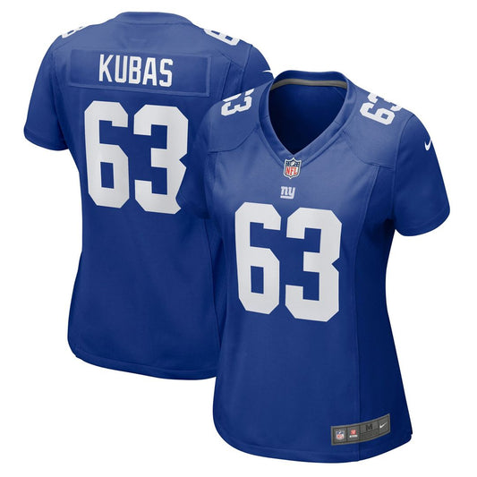Jake Kubas New York Giants Women's Game Jersey - Royal