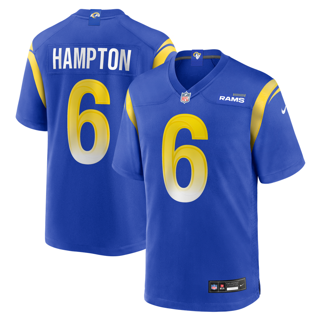 Nick Hampton Los Angeles Rams Team Game Jersey - Royal