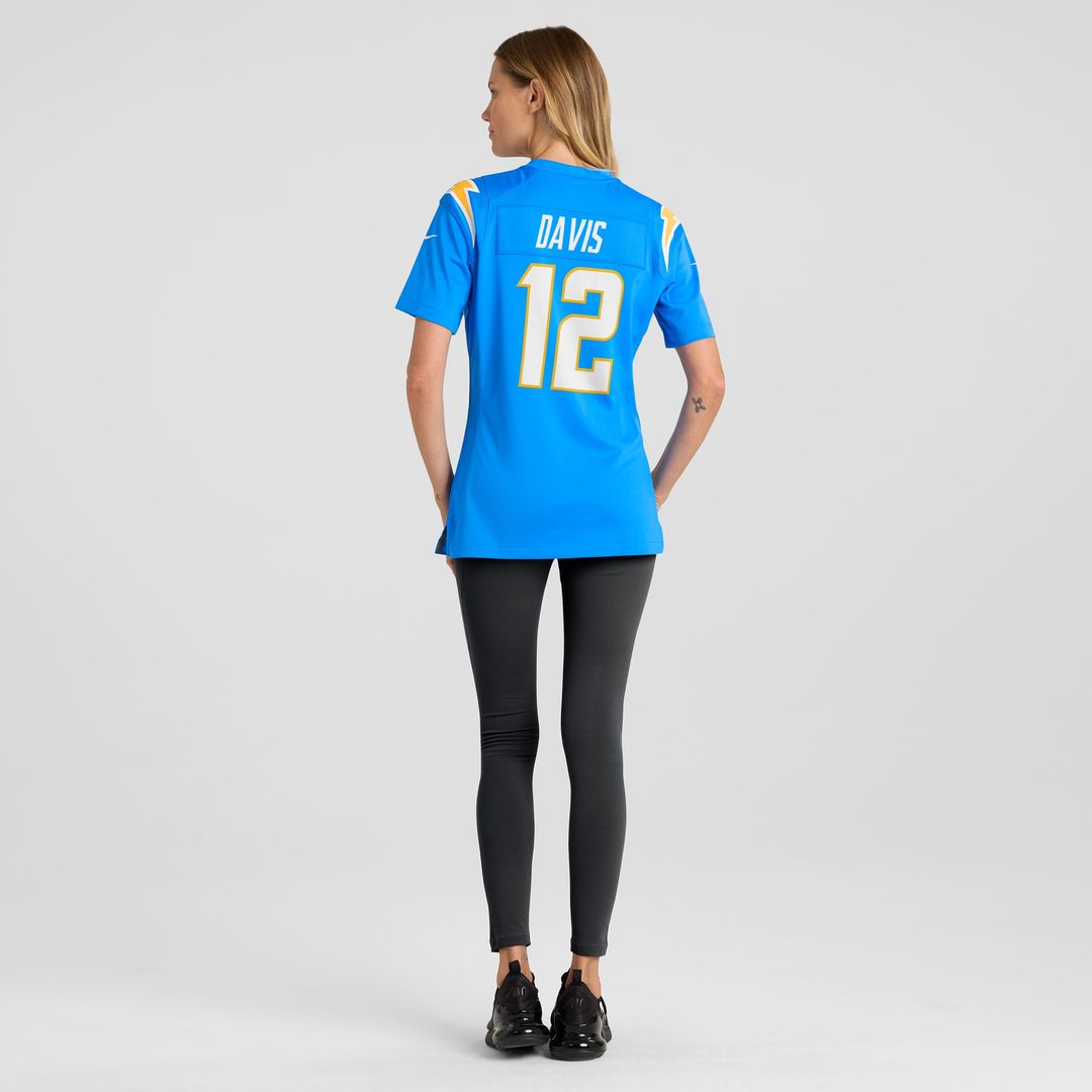 Derius Davis Los Angeles Chargers Women's Team Game Jersey - Powder Blue