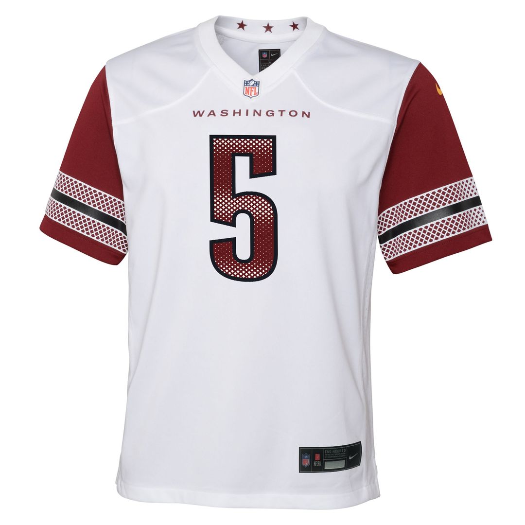 Jayden Daniels Washington Commanders Youth Game Jersey - White
