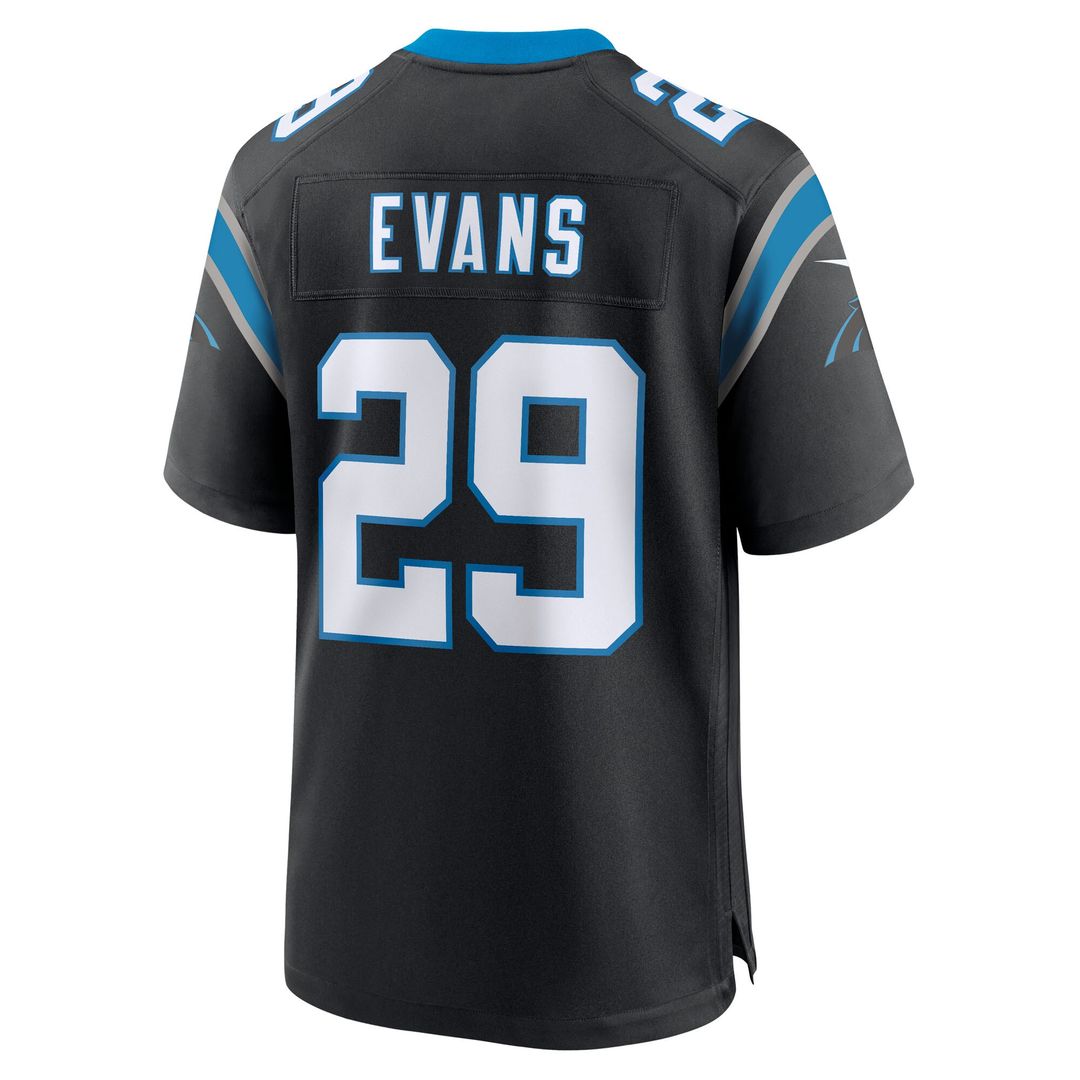 Akayleb Evans Carolina Panthers Team Game Jersey - Black