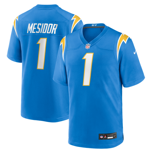 Akheem Mesidor Los Angeles Chargers 2026 Draft First Round Pick No. 22 Team Game Jersey - Powder Blue