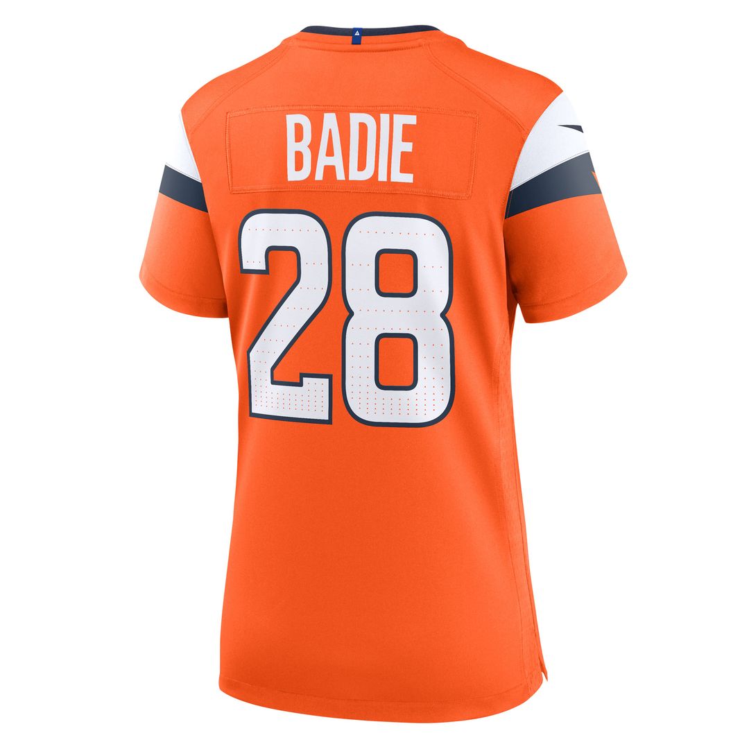 Tyler Badie Denver Broncos Women's Team Game Jersey - Orange