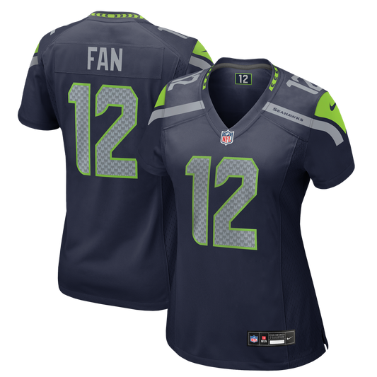 12s Seattle Seahawks Women's Team Game Jersey - College Navy