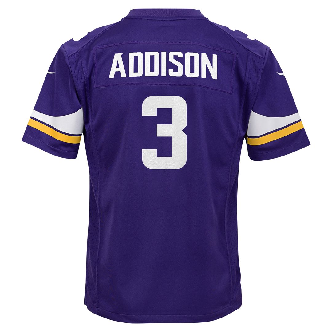 Addison Minnesota Vikings Youth Game Jersey - White