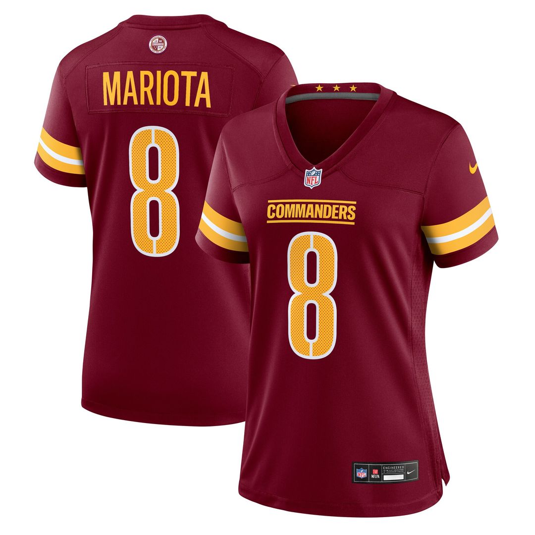 Marcus Mariota Washington Commanders Women's Team Game Jersey - Burgundy