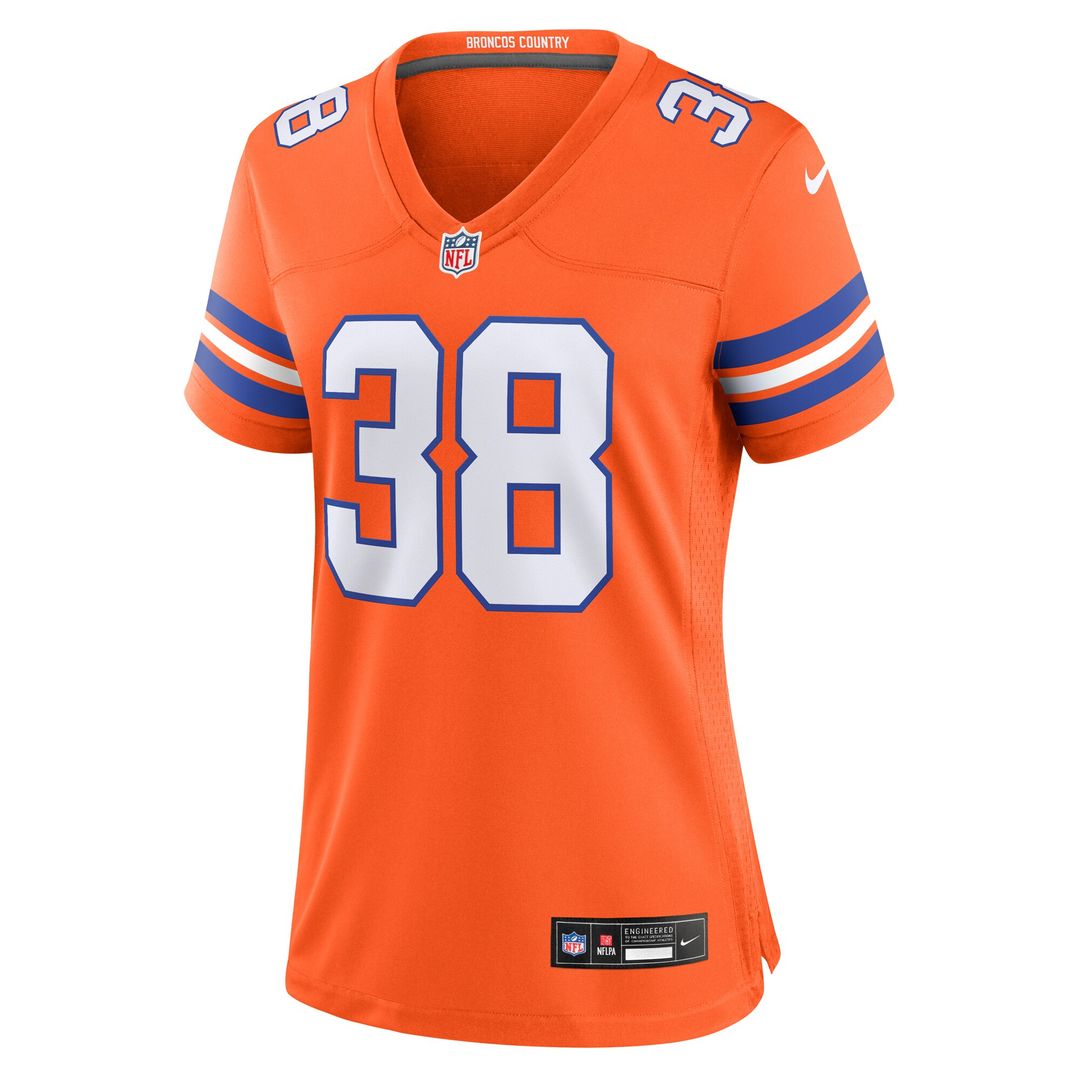 Jaleel McLaughlin Denver Broncos Women's Mile High Collection 1977 Throwback Player Game Jersey - Orange