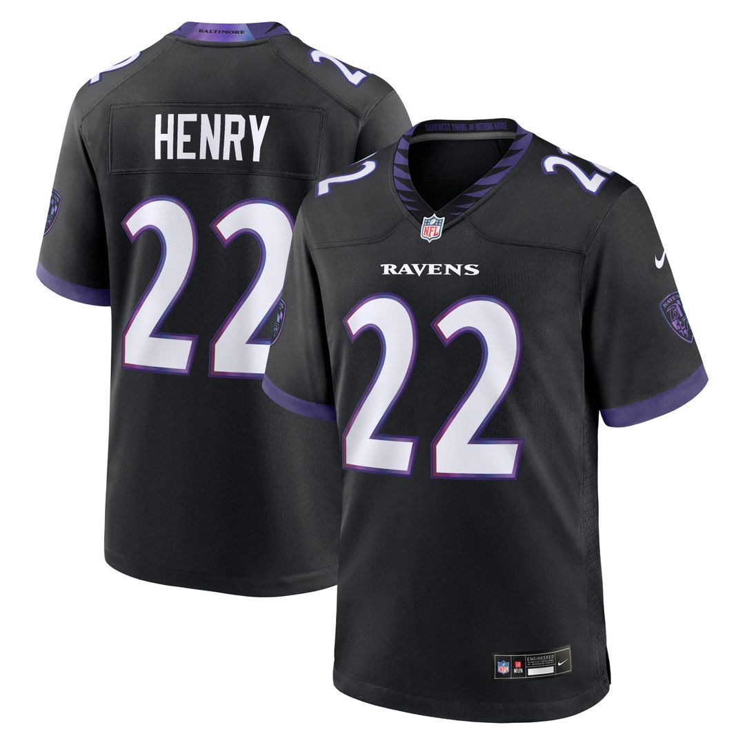 Derrick Henry Baltimore Ravens Game Jersey - White