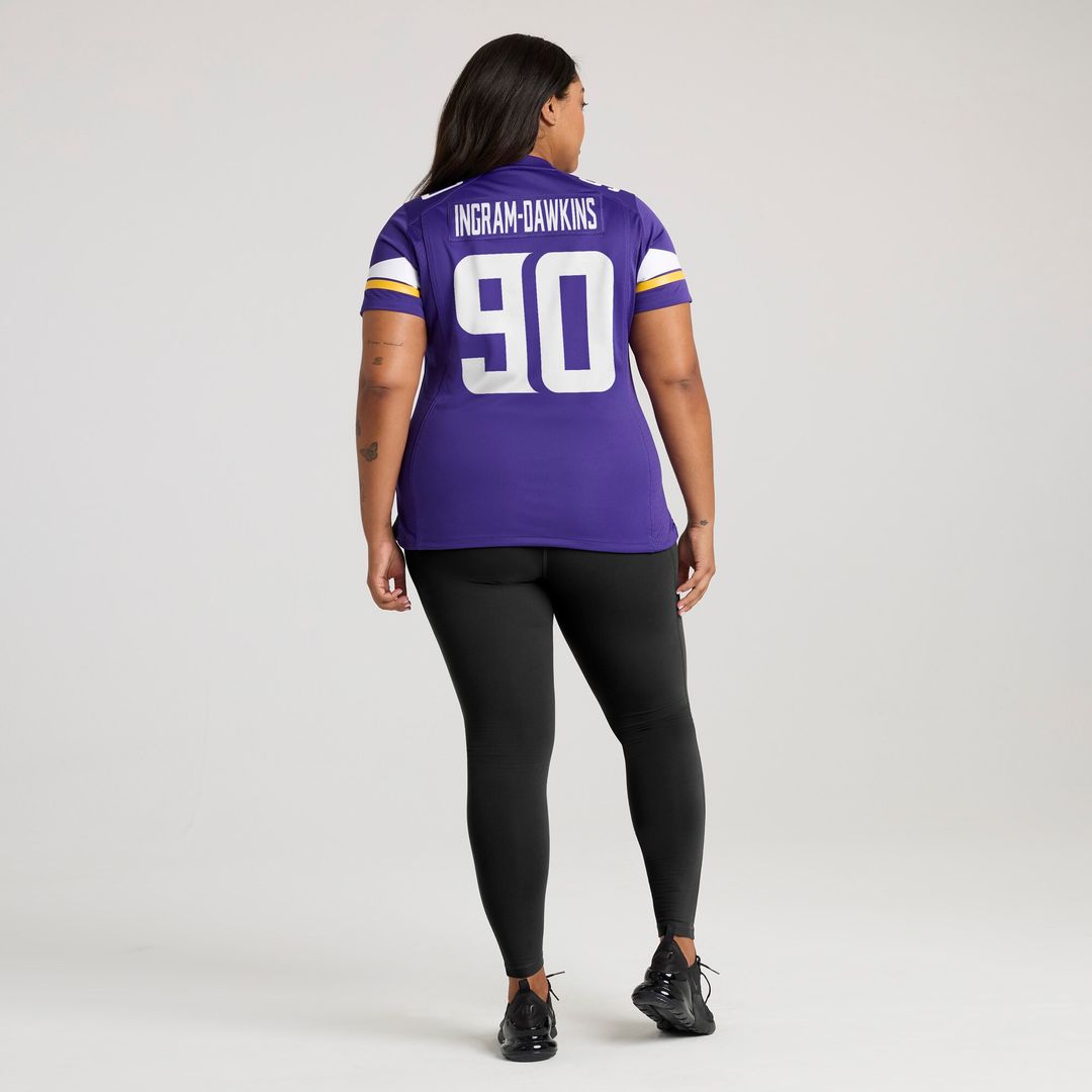 Tyrion Ingram-Dawkins Minnesota Vikings Women's Team Game Jersey - Purple