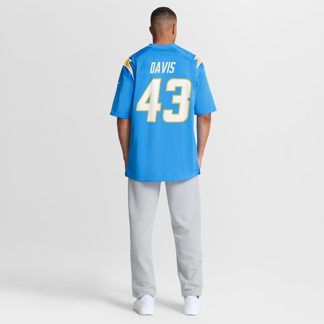 Michael Davis Los Angeles Chargers Game Jersey - Powder Blue