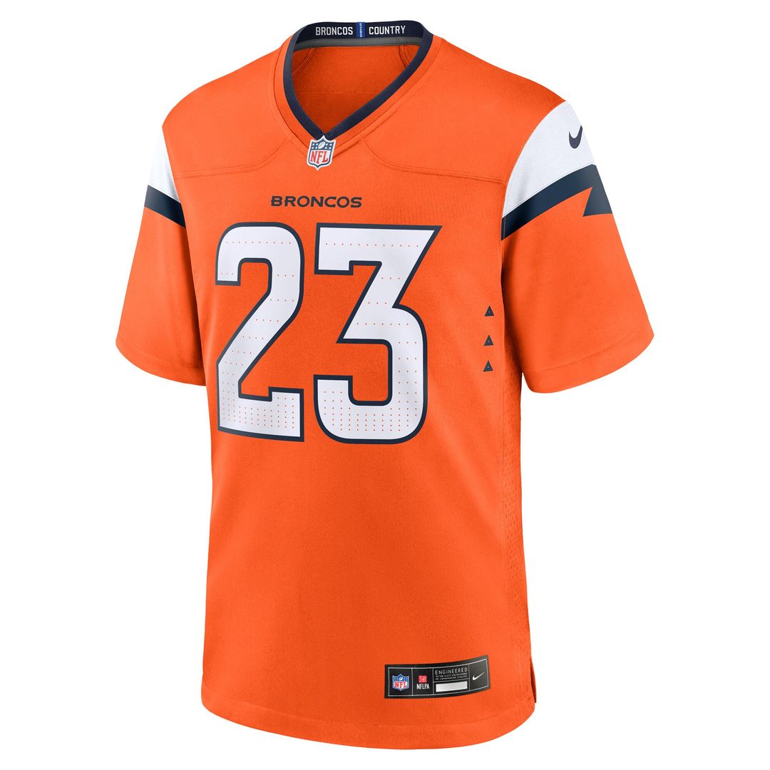 Jahdae Barron Denver Broncos Game Player Jersey - Orange
