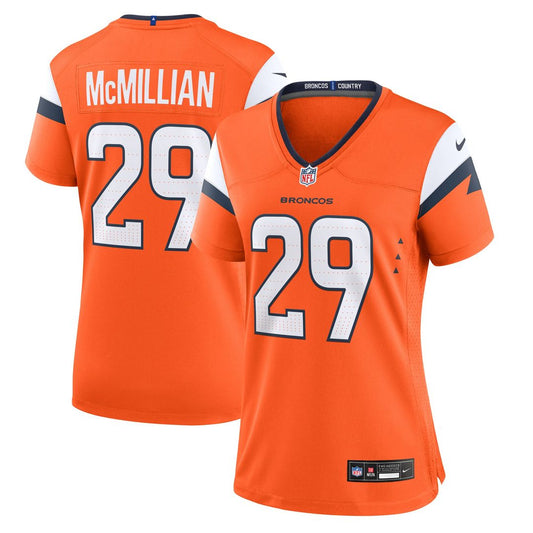 Ja'Quan McMillian Denver Broncos Women's Team Game Jersey - Orange