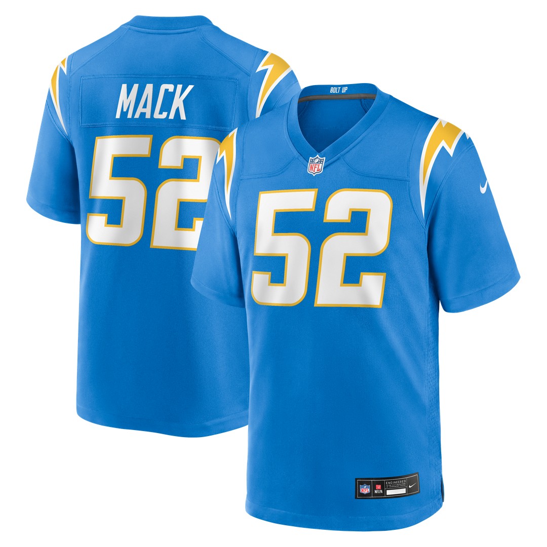 Khalil Mack Los Angeles Chargers Game Jersey - Powder Blue