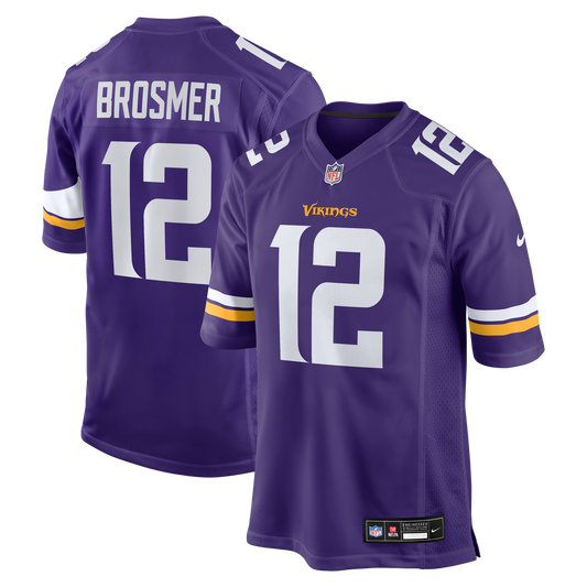 Max Brosmer Minnesota Vikings Team Game Jersey - Purple