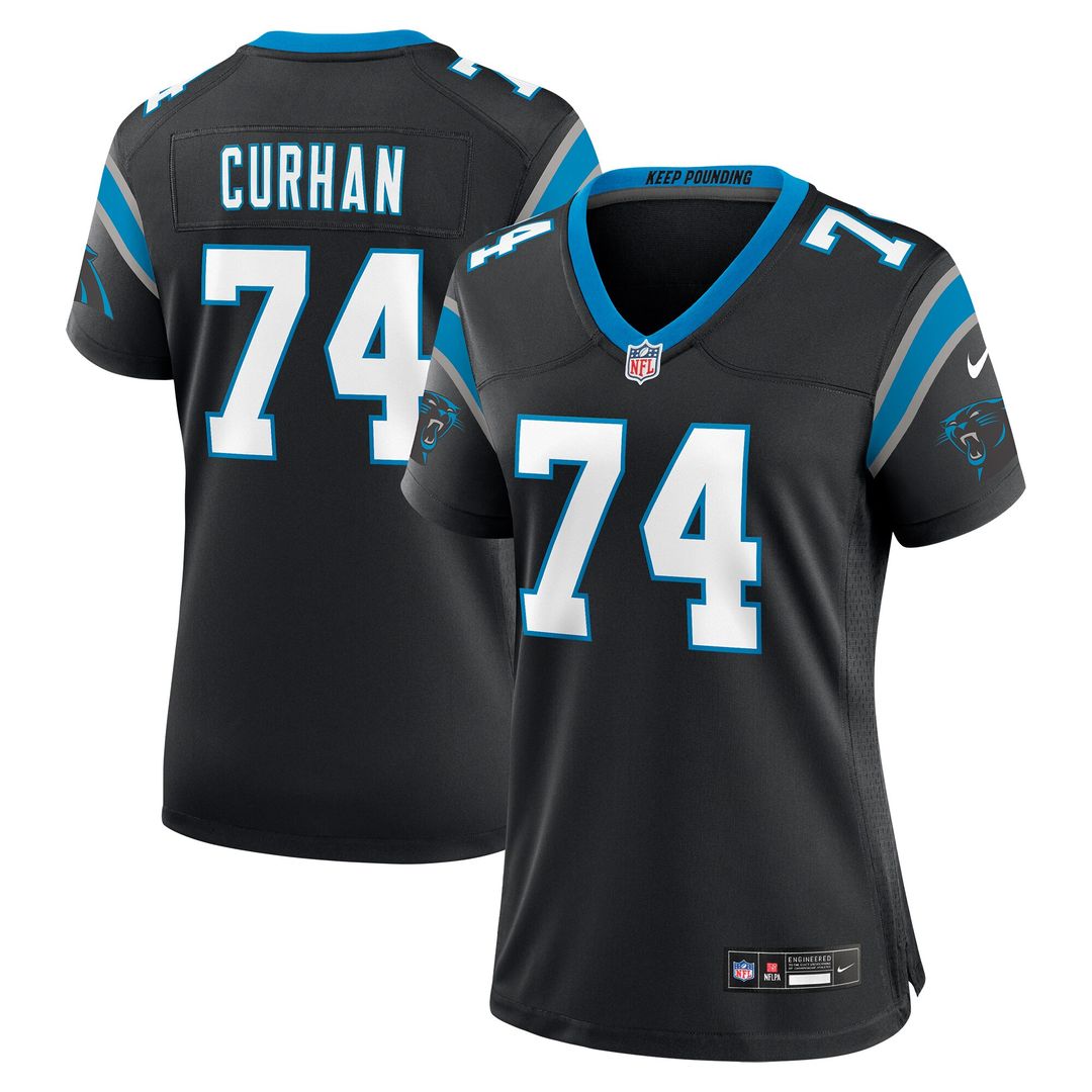 Jake Curhan Carolina Panthers Women's Team Game Jersey - Black