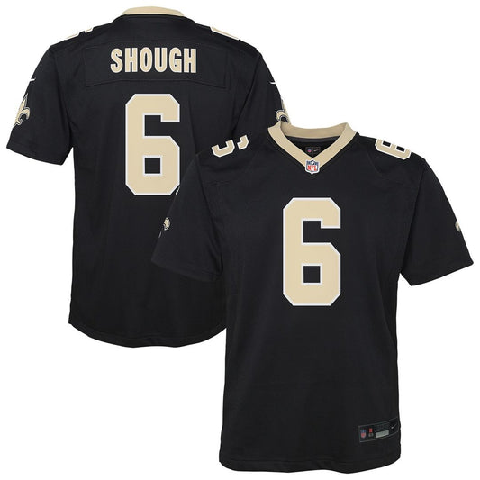 Tyler Shough New Orleans Saints Youth Team Game Jersey - Black