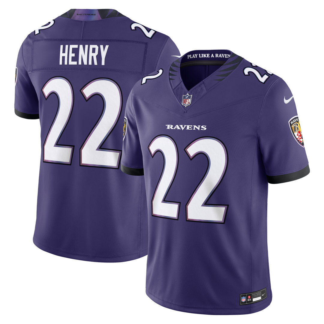 Derrick Henry Baltimore Ravens Vapor F.U.S.E. Stitched Limited Jersey - White