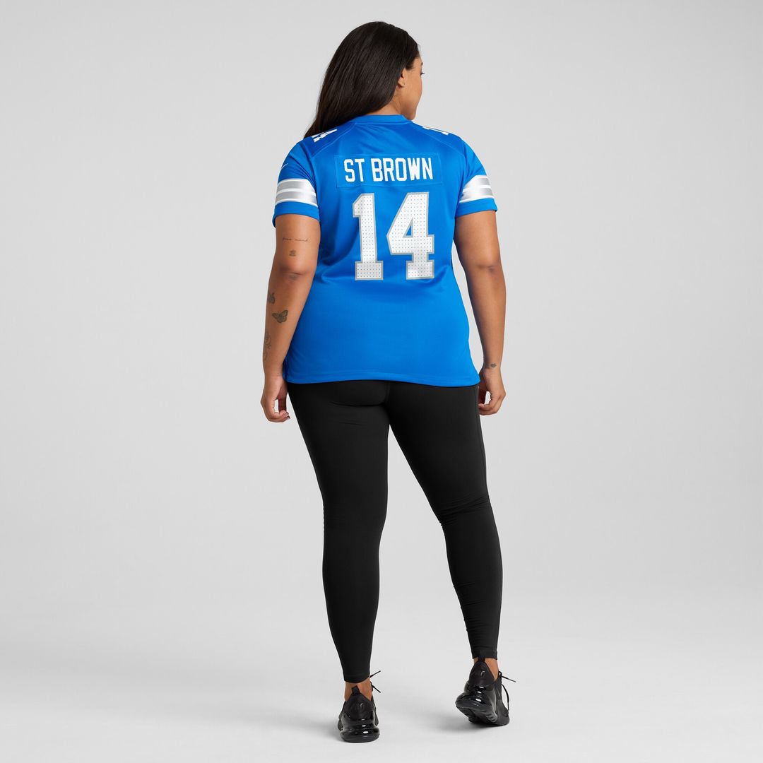 Amon-Ra St. Brown Detroit Lions Women's White Game Jersey - White