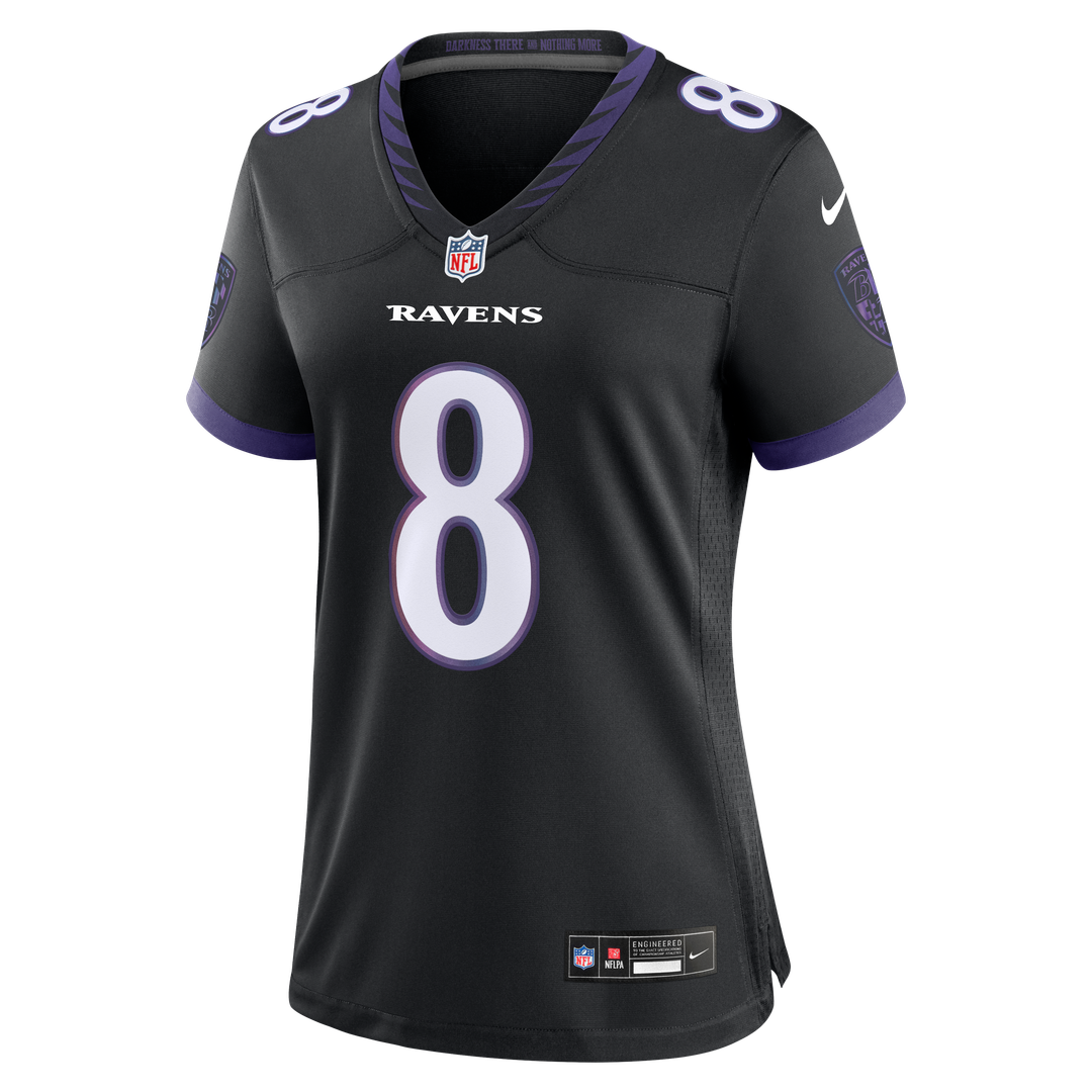 Lamar Jackson Baltimore Ravens Women's Alternate Game Jersey - Black
