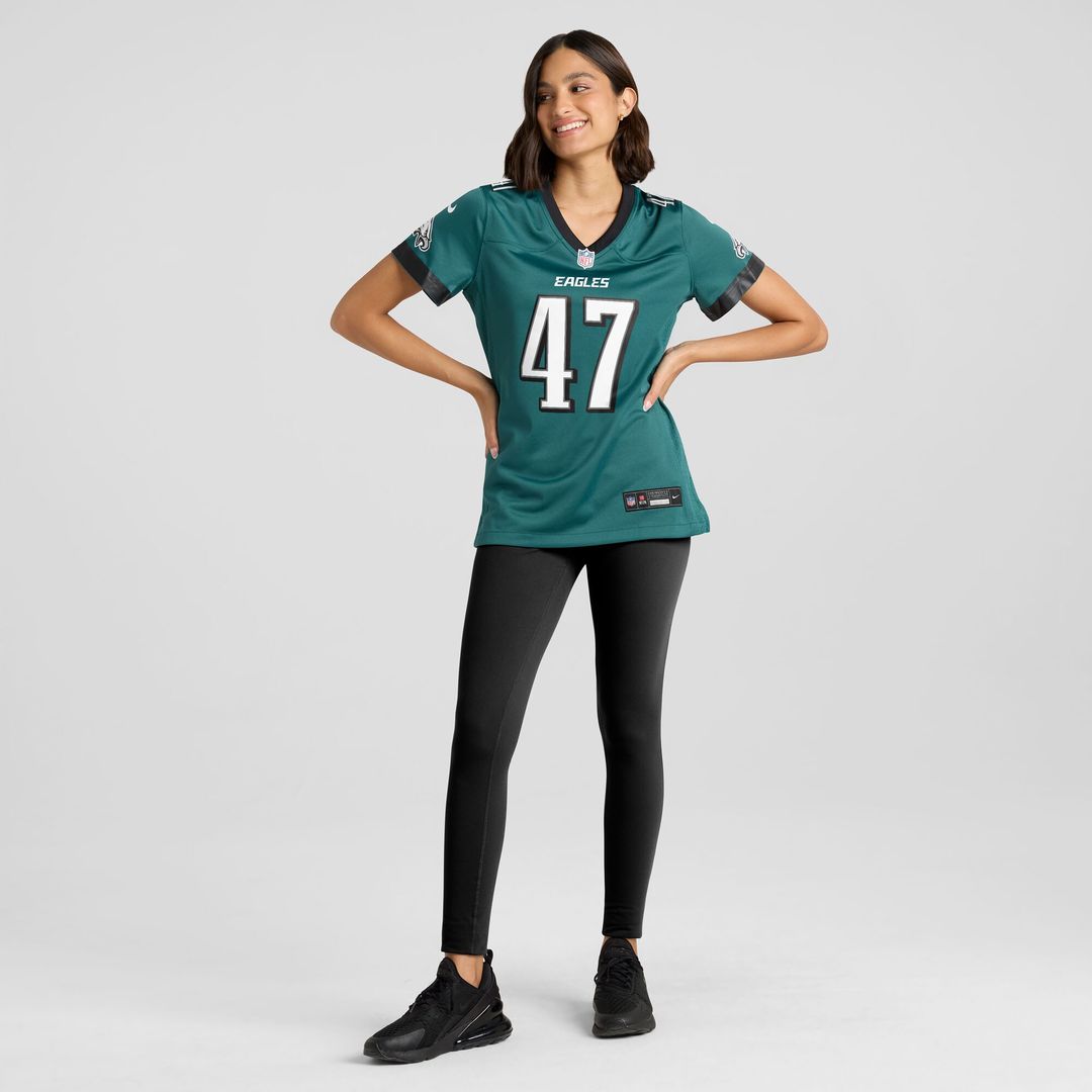 Charley Hughlett Philadelphia Eagles Women's Team Game Jersey - Midnight Green