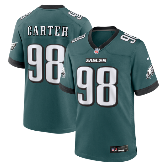 Jalen Carter Philadelphia Eagles Team Game Jersey - Midnight Green