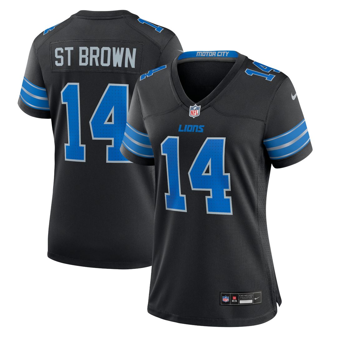 Amon-Ra St. Brown Detroit Lions Women's White Game Jersey - White