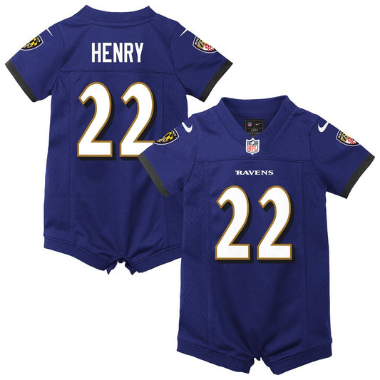 Derrick Henry Baltimore Ravens Newborn & Infant Game Romper Jersey - Purple