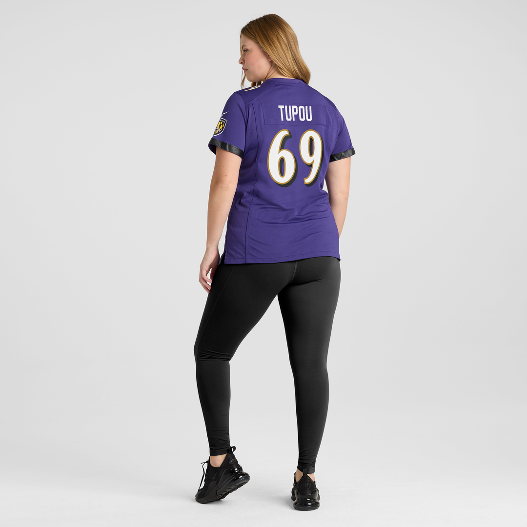 Josh Tupou Baltimore Ravens Women's Team Game Jersey - Purple